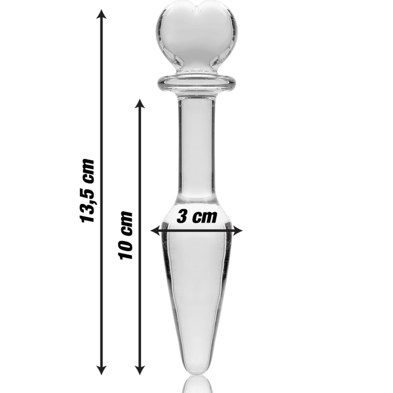 Nebula Series by Ibiza - Model 7 Borosilicate Glass Anal Plug Clear 13.5 cm -Ø- 3 cm