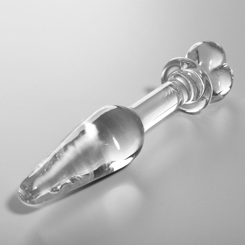 Nebula Series by Ibiza - Model 7 Borosilicate Glass Anal Plug Clear 13.5 cm -Ø- 3 cm