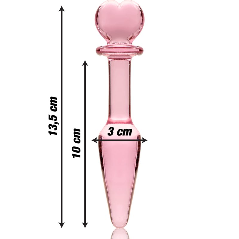 Nebula Series By Ibiza - Model 7 Borosilicate Glass Anal Plug Pink 13.5 cm -O- 3 cm