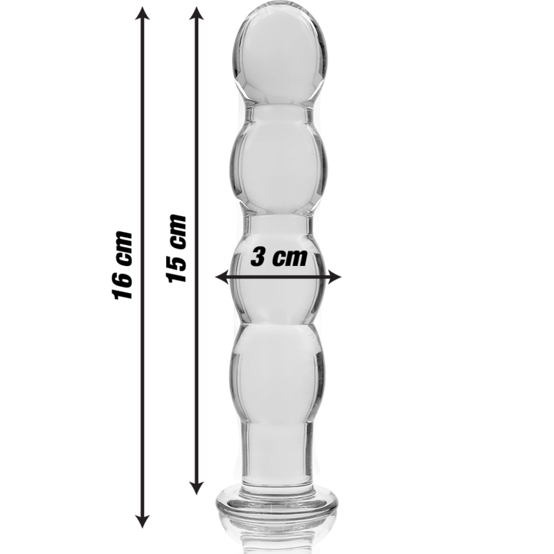 Nebula Series By Ibiza - Modell 10 Dildo Borosilikatglas Klar 16.5 Cm -O- 3.5 Cm