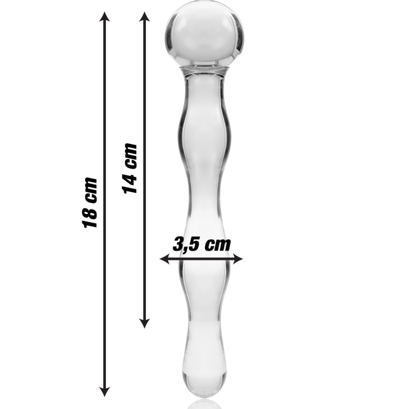 Nebula Series By Ibiza - Modell 13 Dildo Borosilikatglas Klar 18 Cm -O- 3.5 Cm