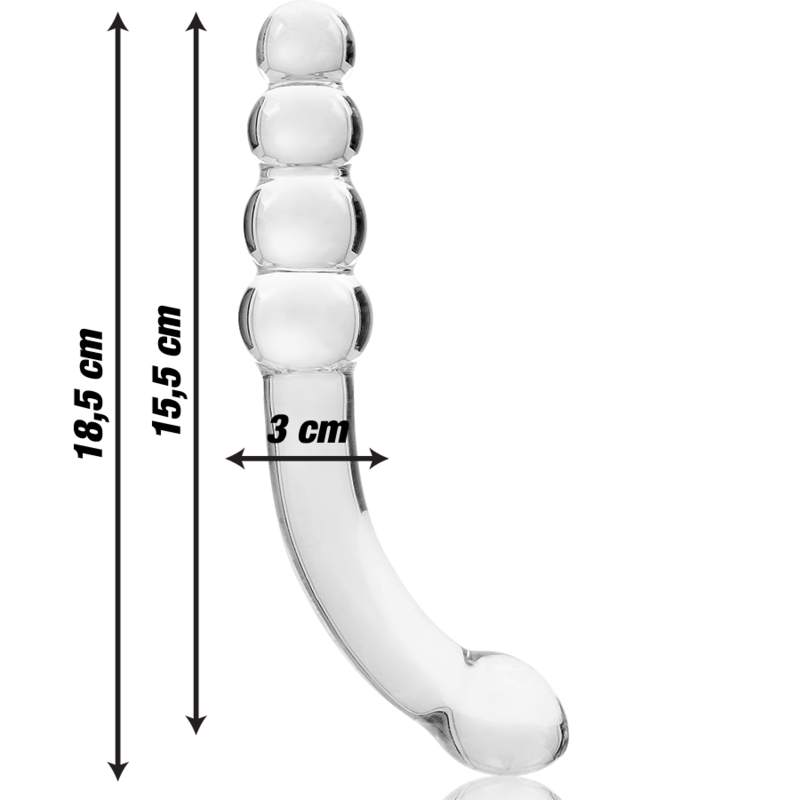 Nebula Series By Ibiza - Modell 14 Dildo Borosilikatglas Klar 18.5 Cm -O- 3 Cm