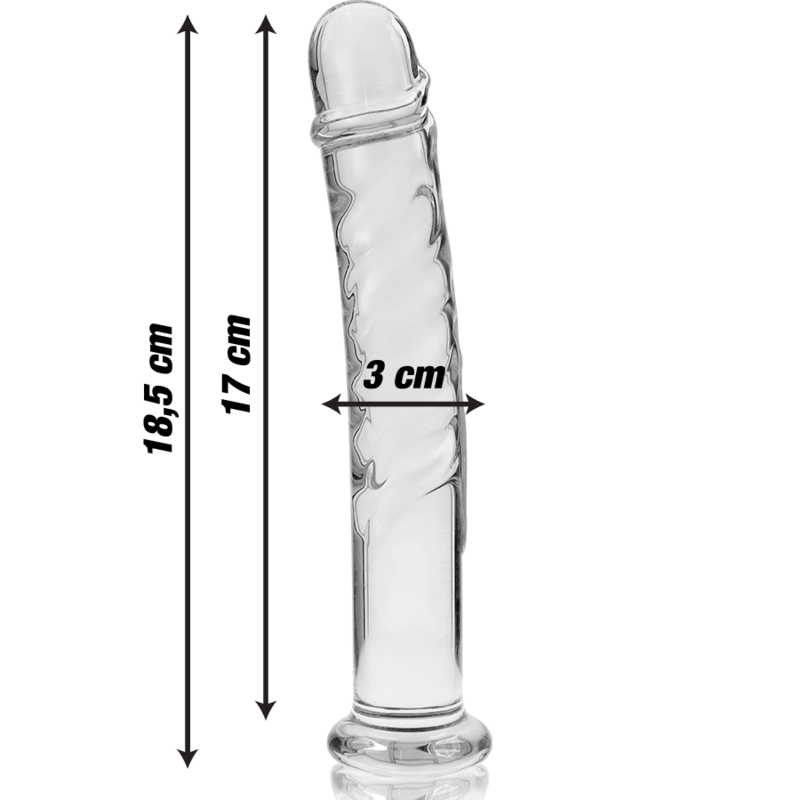 Nebula Series By Ibiza - Modell 16 Dildo Borosilikatglas Klar 18.5 Cm -O- 3 Cm