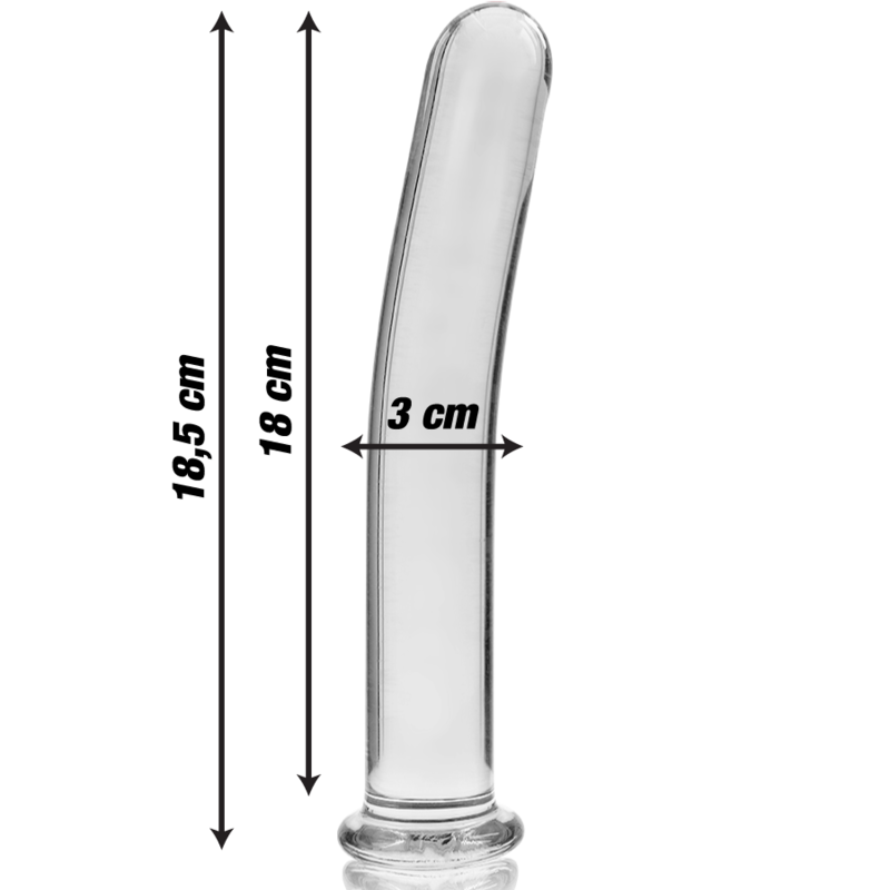 Nebula Series By Ibiza - Modell 17 Dildo Borosilikatglas Klar 18.5 Cm -O- 3 Cm