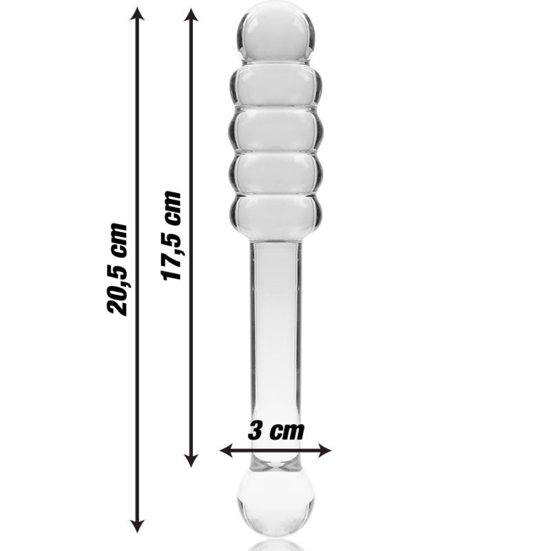 Nebula Series By Ibiza - Modell 20 Dildo Borosilikatglas Klar 20.5 Cm -O- 3 Cm