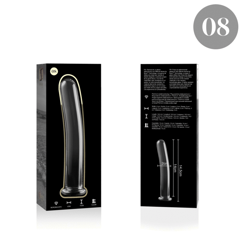 Nebula Series By Ibiza - Modell 8 Dildo Borosilikatglas Klar 14.5 Cm -O- 2 Cm