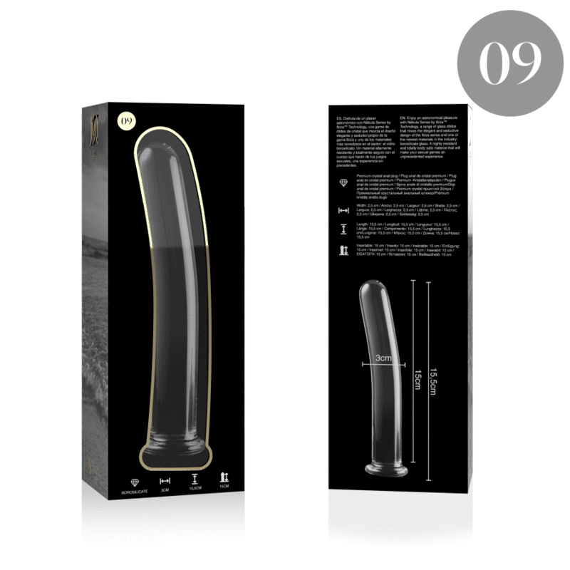 Nebula Series By Ibiza - Modell 9 Dildo Borosilikatglas Klar 15.5 Cm -O- 2.5 Cm