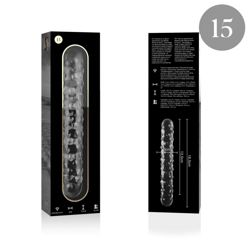 Nebula Series By Ibiza - Modell 15 Dildo Borosilikatglas Klar 18.5 Cm -O- 3 Cm