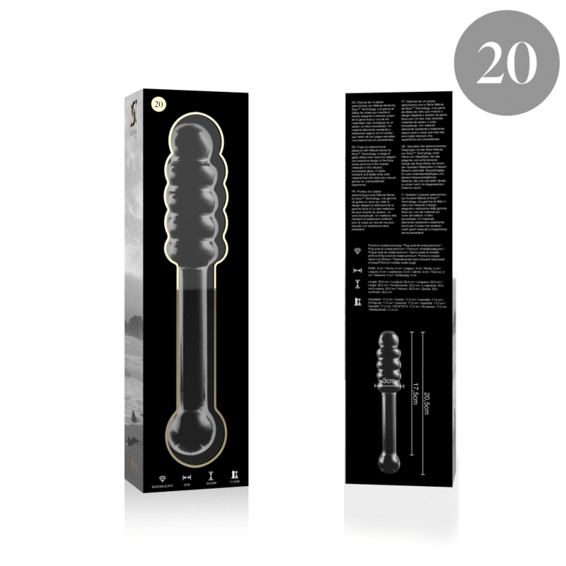 Nebula Series By Ibiza - Modell 20 Dildo Borosilikatglas Klar 20.5 Cm -O- 3 Cm