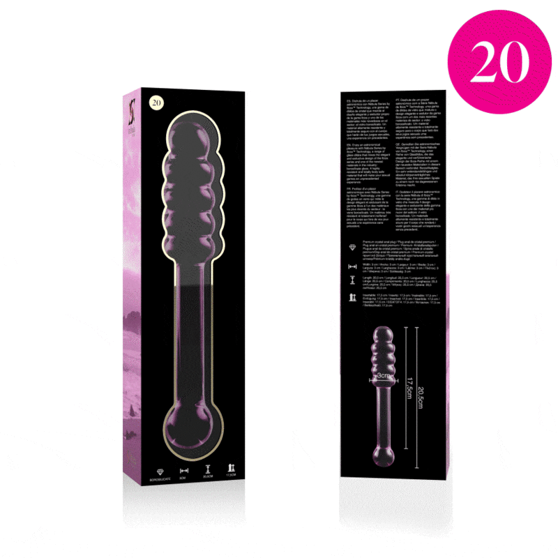Nebula Series By Ibiza - Modell 20 Dildo Borosilikatglas Rosa 20.5 Cm -O- 3 Cm