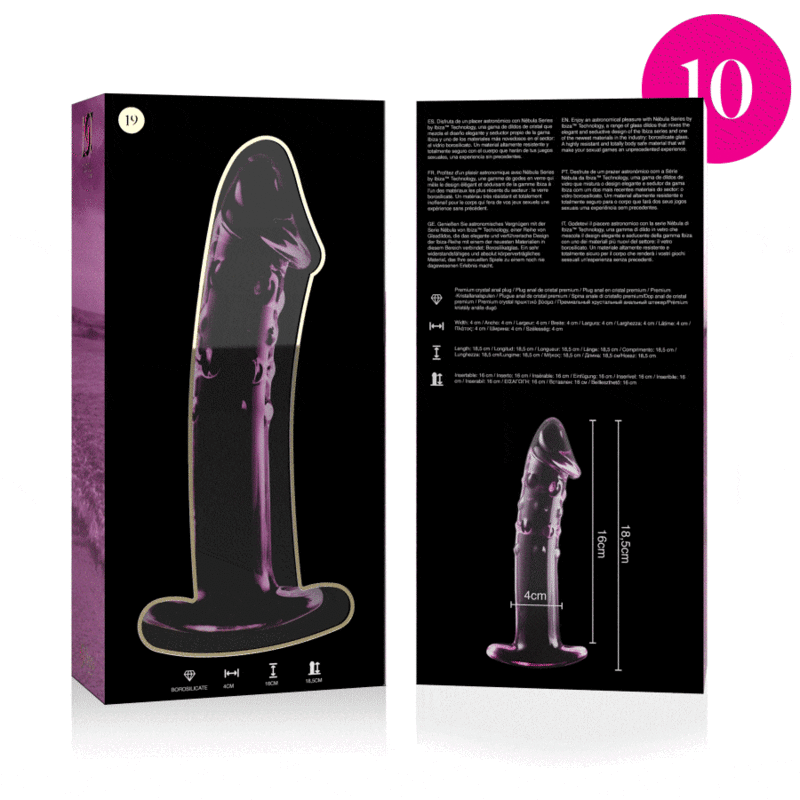 Nebula Series By Ibiza - Modell 19 Dildo Borosilikatglas Rosa 18.5 Cm -O- 4 Cm