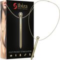 Ibiza - Clit Pocket Stimulator Halskette Usb-Ladegert 12 Vibrationsmodi Golden 12,2 X 1,5