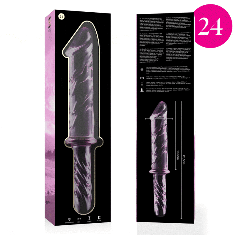 Nebula Series By Ibiza - Modell 24 Dildo Borosilikatglas Rosa 28.5 Cm -O- 5 Cm