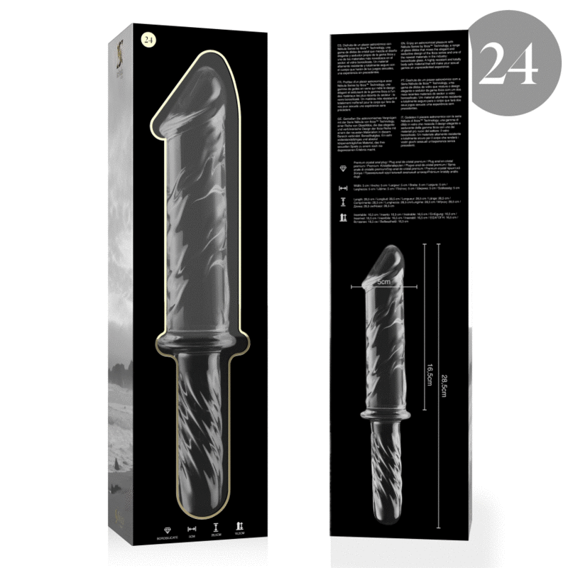 Nebula Series By Ibiza - Modell 24 Dildo Borosilikatglas Klar 28.5 Cm -O- 5 Cm