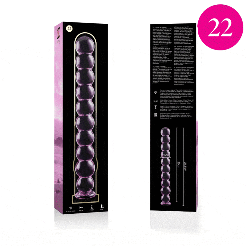 Nebula Series By Ibiza - Modell 22 Dildo Borosilikatglas Rosa 21.5 Cm -O- 2.5 Cm