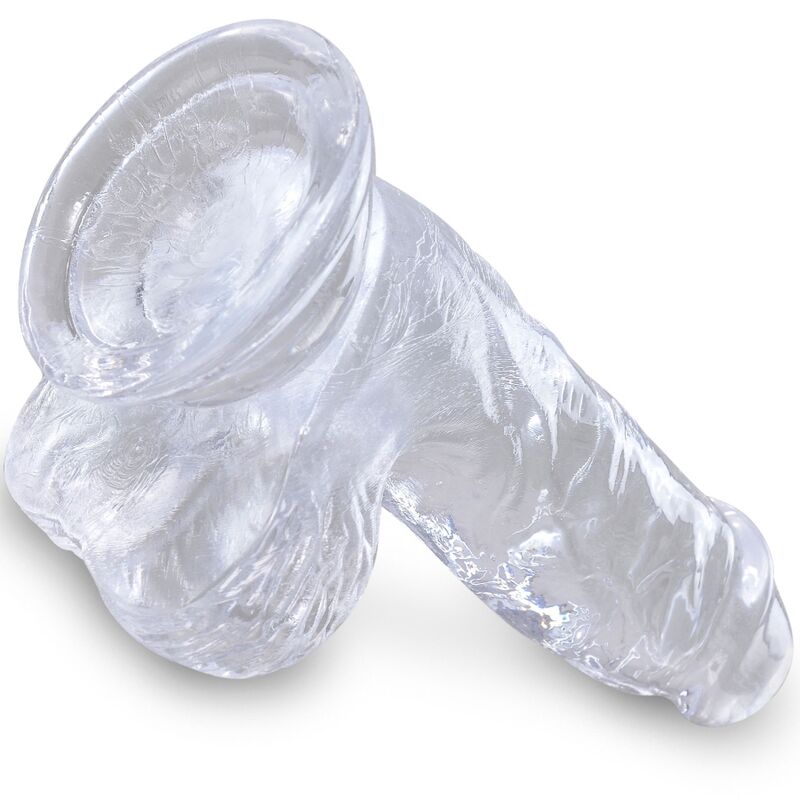 King Cock - Clear Realistischer Penis Mit Eieren 10.1 Cm Transparent