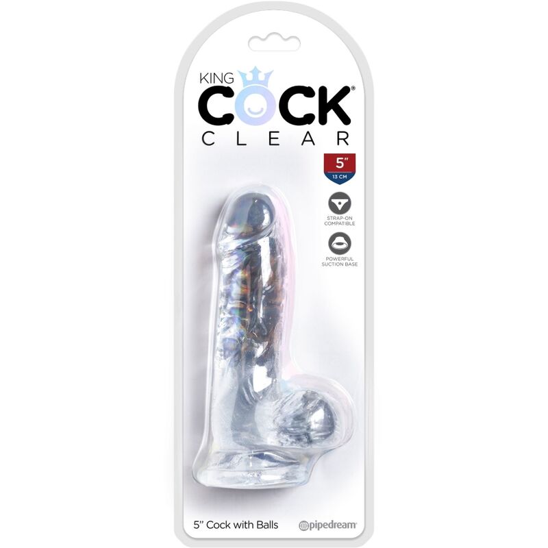 King Cock - Clear Realistischer Penis Mit Eieren 10.1 Cm Transparent