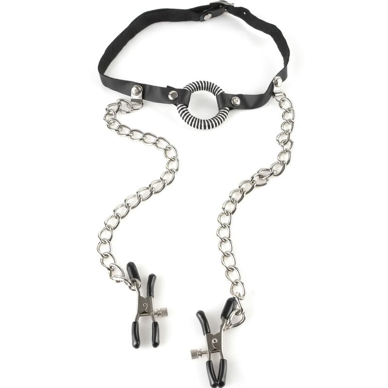 FETISH FANTASY SERIES - Serie-GAG mit Nippelklemmen