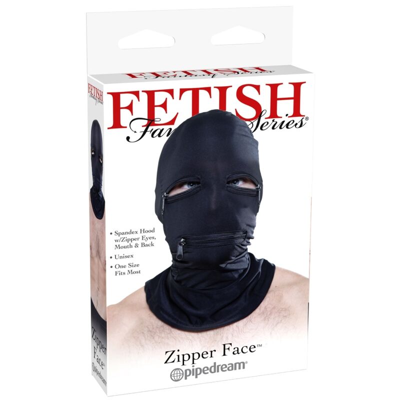 Fetish Fantasy Series - Kapuze Mit Reissverschlãœssen Schwarz