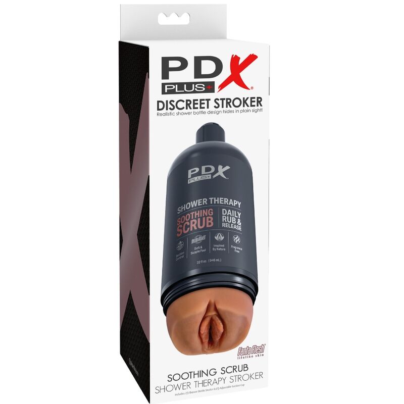 Pdx Plus - Stroker Masturbator, discreet bottle design, soothing exfoliating candy-scented shampoo