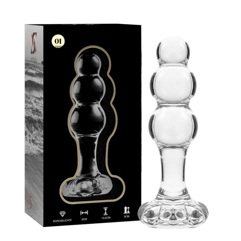 Nebula Series By Ibiza - Model 1 Plug Borosilicate Glass Transparent 10.5 cm -Ø- 3 cm