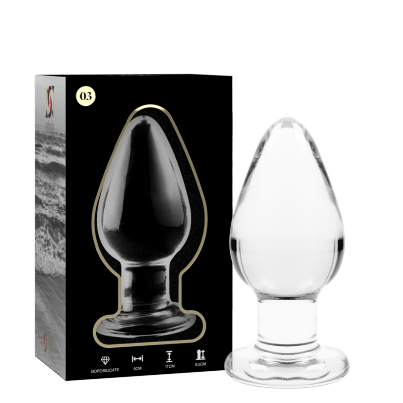 Nebula Series By Ibiza - Modell 3 Analplug Borosilikatglas Transparent 11 Cm -O- 5 Cm