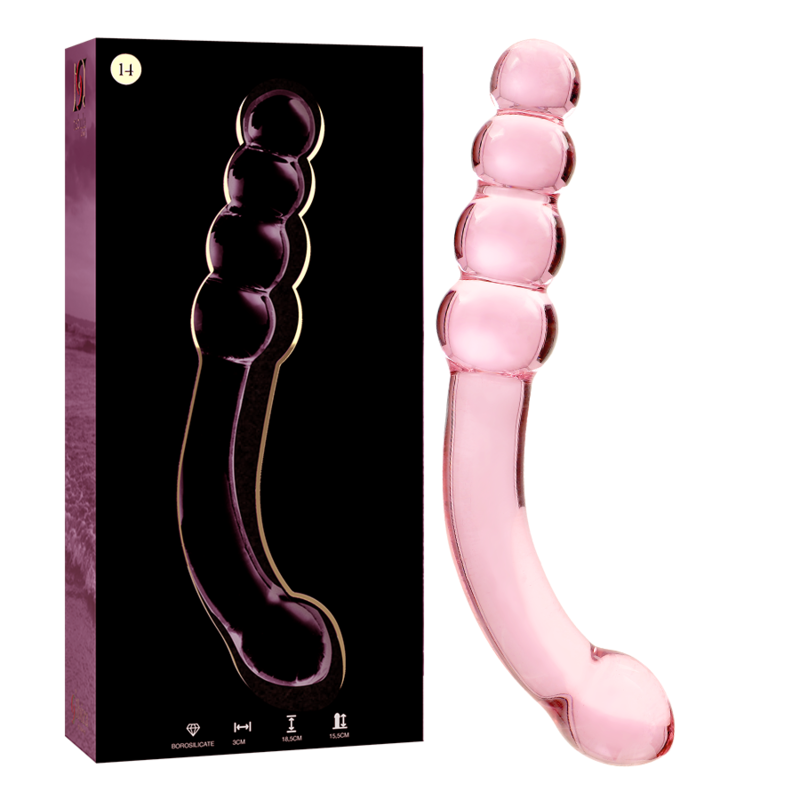 Nebula Series By Ibiza - Modell 14 Dildo Borosilikatglas Rosa 18.5 Cm -O- 3 Cm