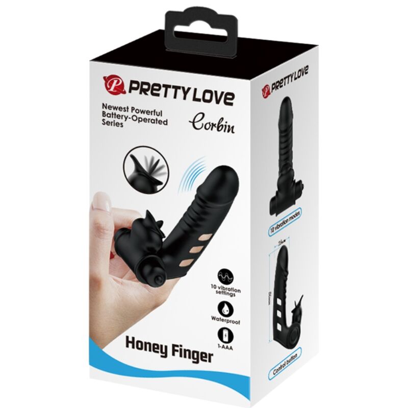 Pretty Love - Corbin Black Vibrator Finger Sleeve