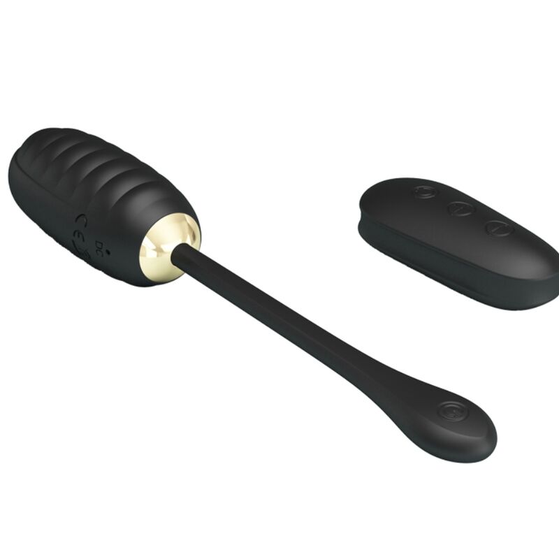 Pretty Love - Doreen Luxury Wiederaufladbares Vibrierendes Ei Schwarz Mit Fernbedienung