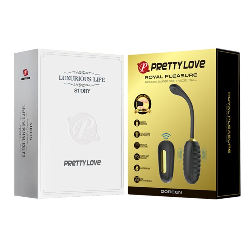 Pretty Love - Doreen Luxury Wiederaufladbares Vibrierendes Ei Schwarz Mit Fernbedienung