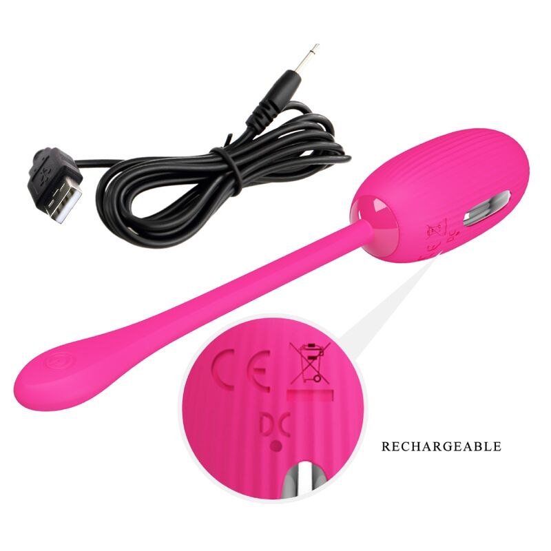 Pretty Love - Doreen Wiederaufladbares Vibrierendes Ei Magenta Mit Fernbedienung