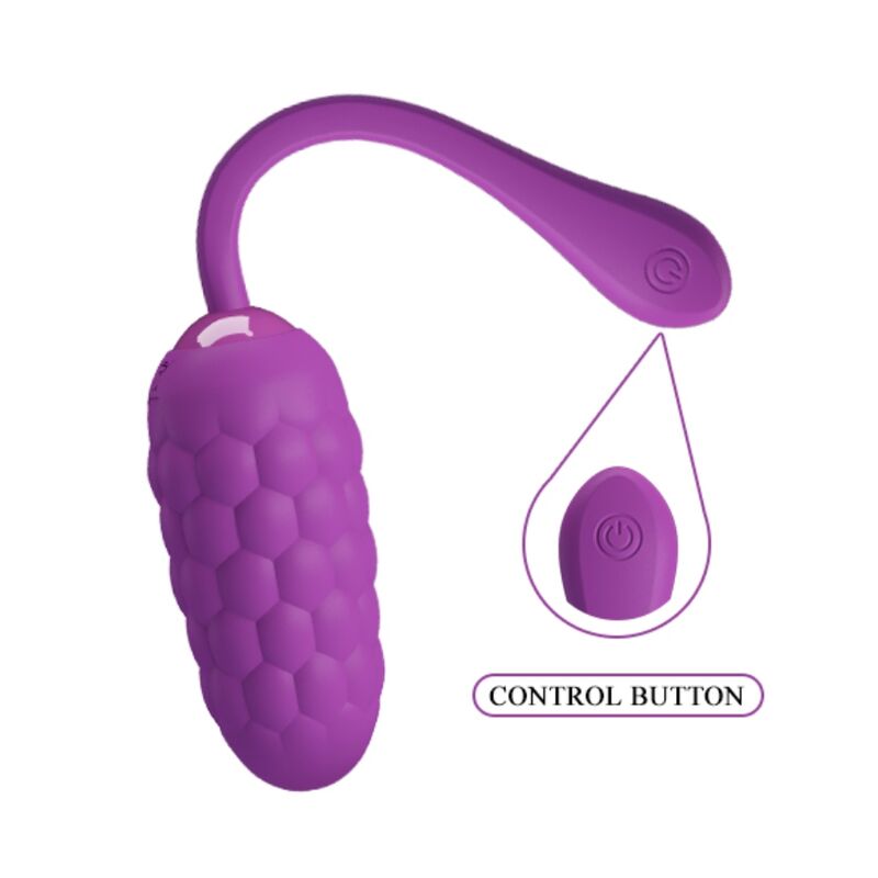Pretty Love - Vibrating Egg with Purple Rechargeable Sea Texture