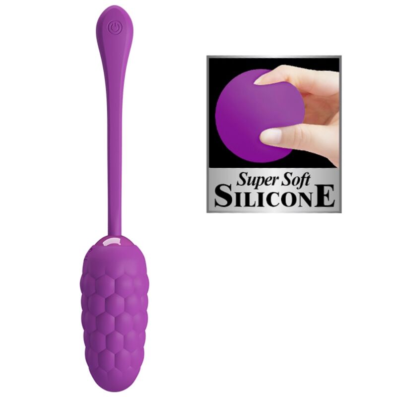 Pretty Love - Vibrating Egg with Purple Rechargeable Sea Texture