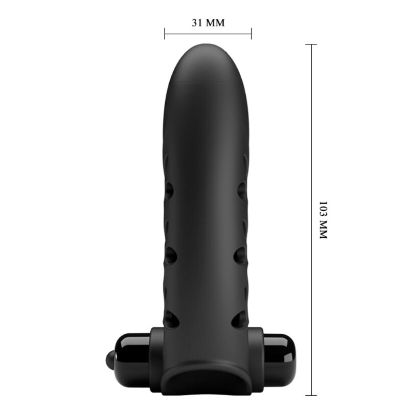 Pretty Love - Vance Black Rabbit Vibrator Finger Sleeve