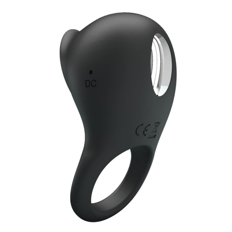 Pretty Love - Vibrating Cock Ring with Black Tongue