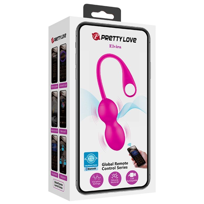 Pretty Love - Elvira Pink Wiederaufladbare Vibrierblle