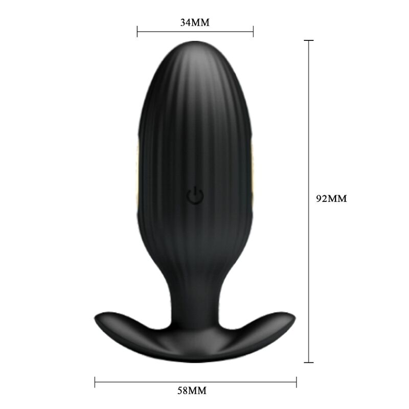 Pretty Love - Jefferson App-Controlled Anal Plug Black