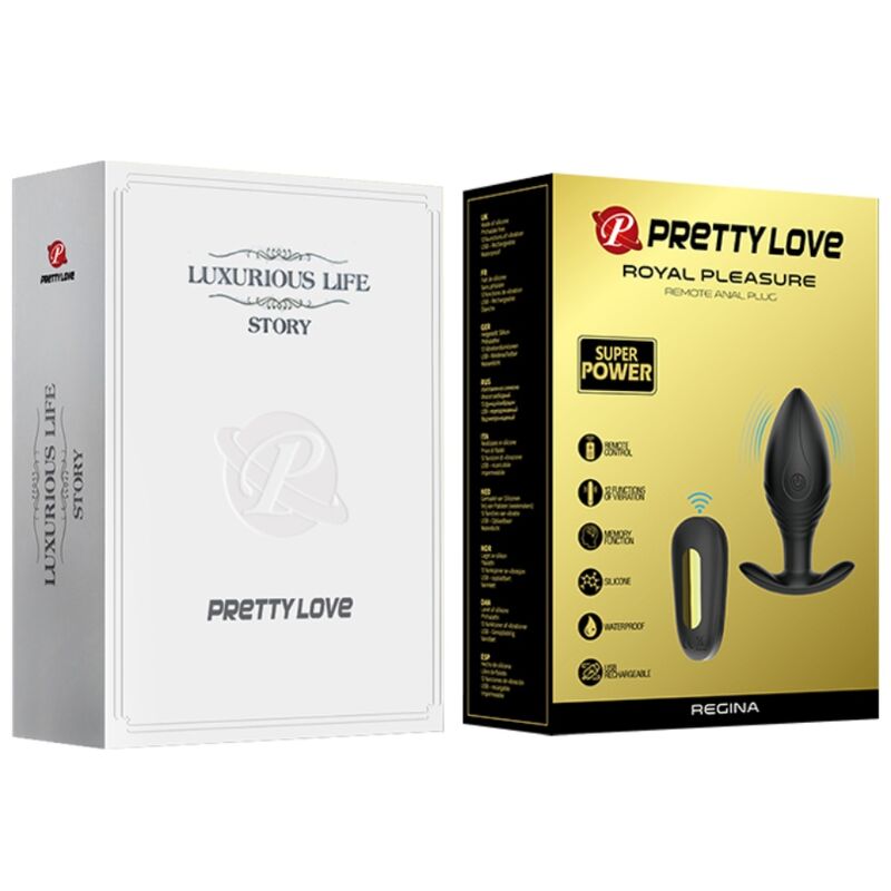 Pretty Love - Regina Anal Plug Wiederaufladbarer Vibrator Schwarz