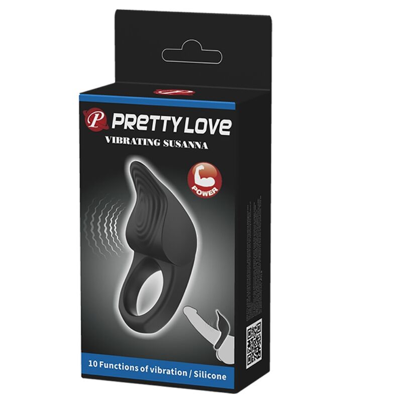 Pretty Love - Susanna Vibrating Cock Ring Black