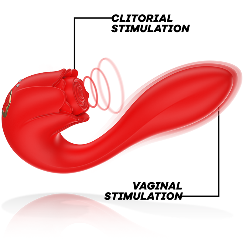Mia - Selena Stimulator Vibrating + Clitoral Red
