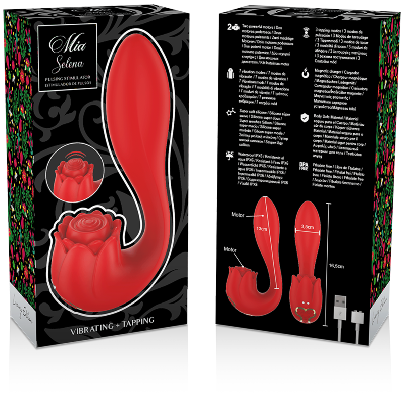 Mia - Selena Stimulator Vibrating + Clitoral Red