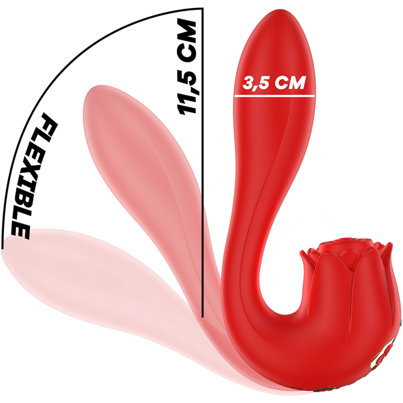 Mia - Selena Stimulator Vibrating + Clitoral Red
