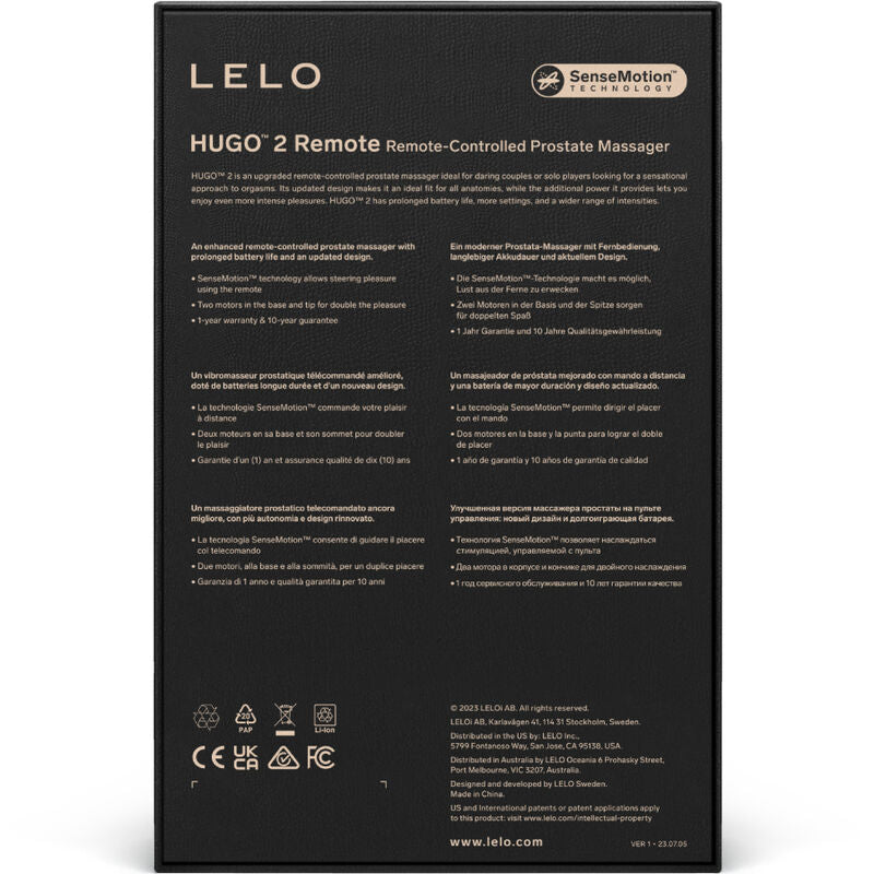 Lelo - Hugo 2 Green Prostate Massager with Remote Control