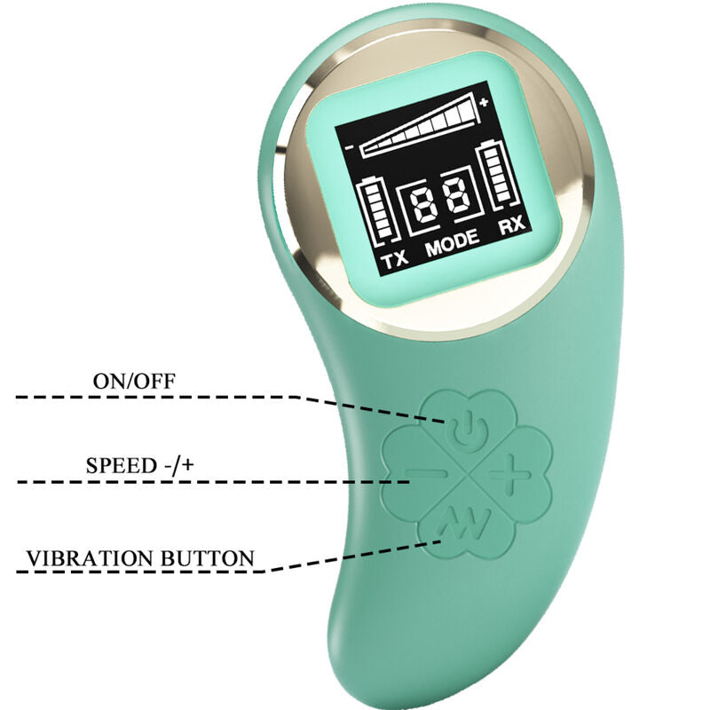Pretty Love - Green Remote Control, Vibrating Egg
