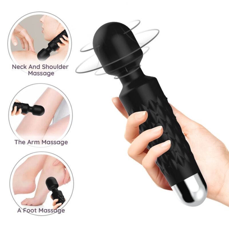 Armony - Postman Massager & Vibrator Super Flexibler Kopf Schwarz