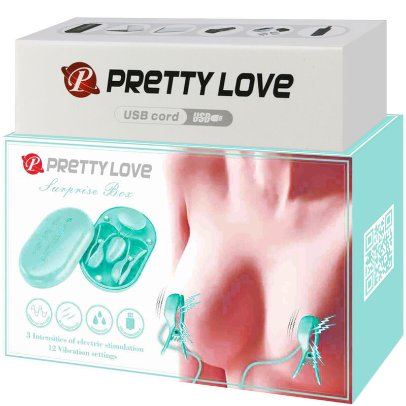 Pretty Love - Surprise Box blaue Elektrostimulationspinzette