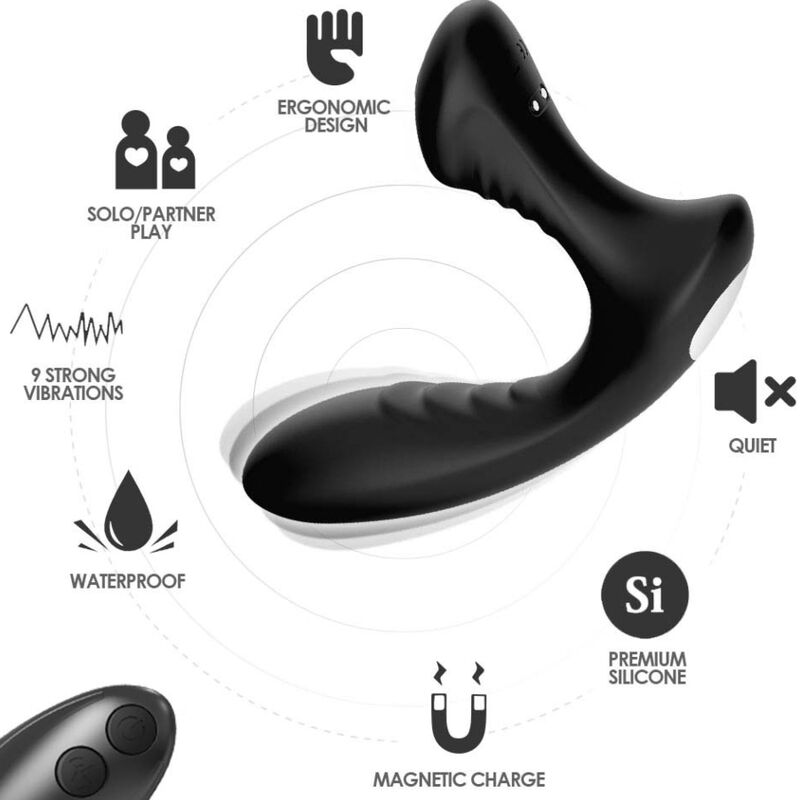 Armony - Storm Vibrator Anal Prostata & Stecker Fernbedienung Schwarz