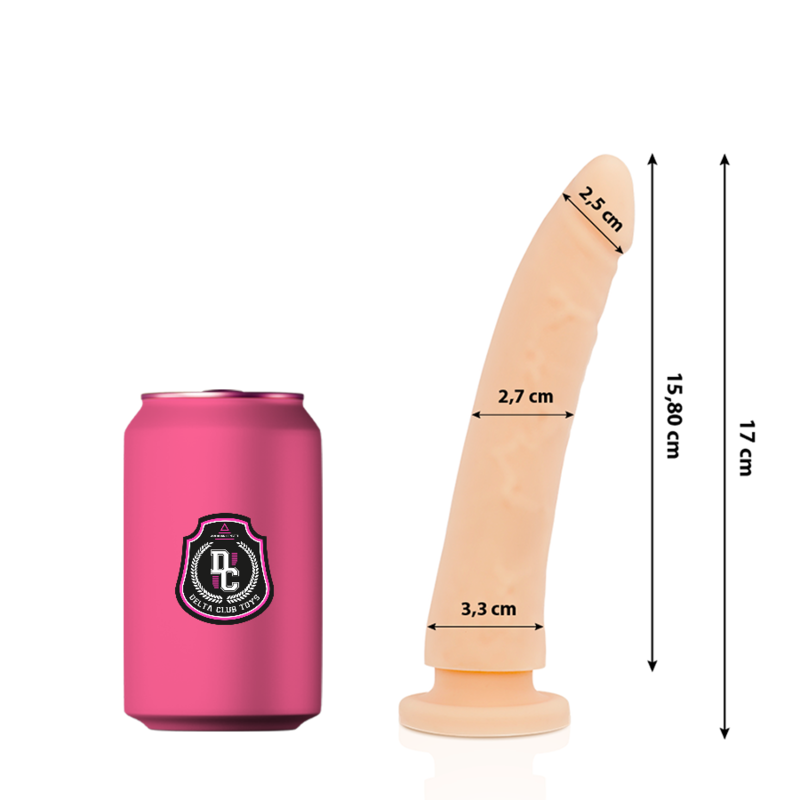Delta Club - Toys Dildo Natãœrliches Medizinisches Silikon 17 Cm -O- 3 Cm