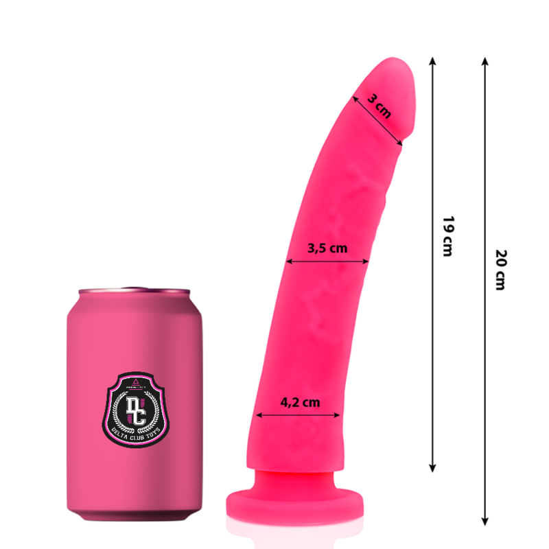 Delta Club - Toys Rosa Dildo Medizinisches Silikon 20 Cm -O- 4 Cm