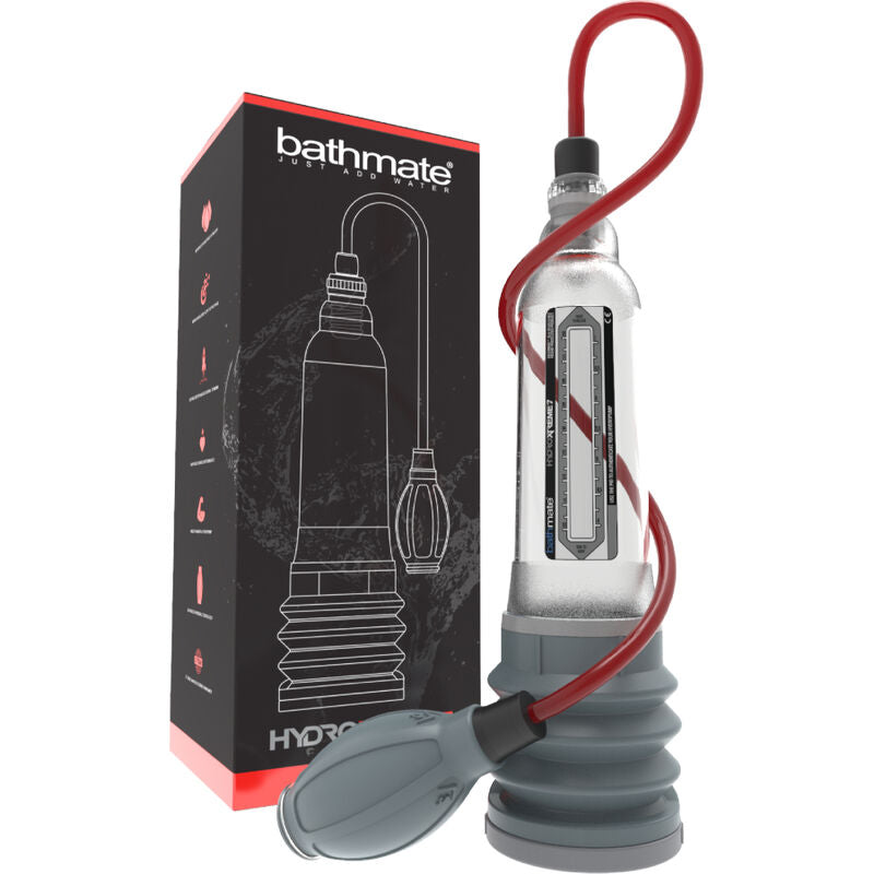 BATHMATE HydroXtreme 7 Penis-Pumpe mit transparentem Zylinder und Handpumpe, für Penisvergrößerung und Erektionshilfe